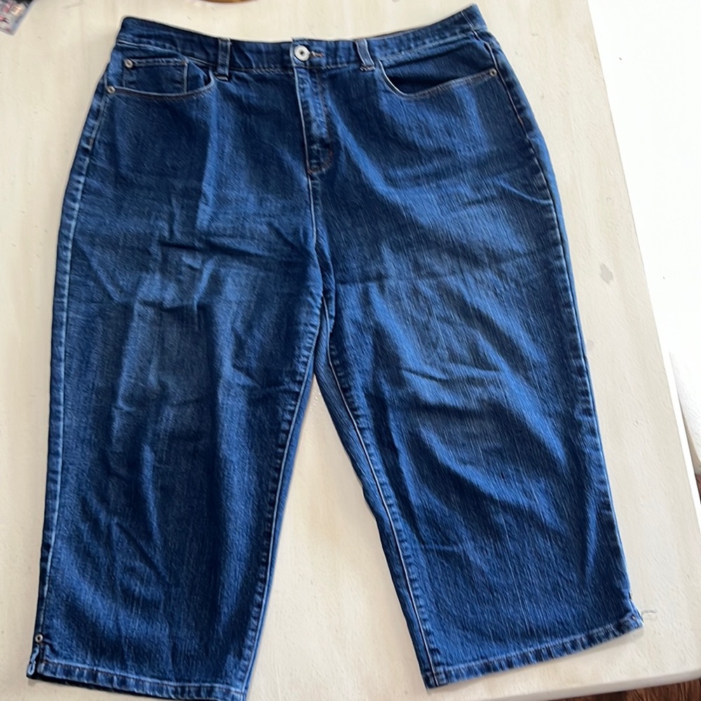 Christopher & Banks capris pants, blue jeans, size 16.